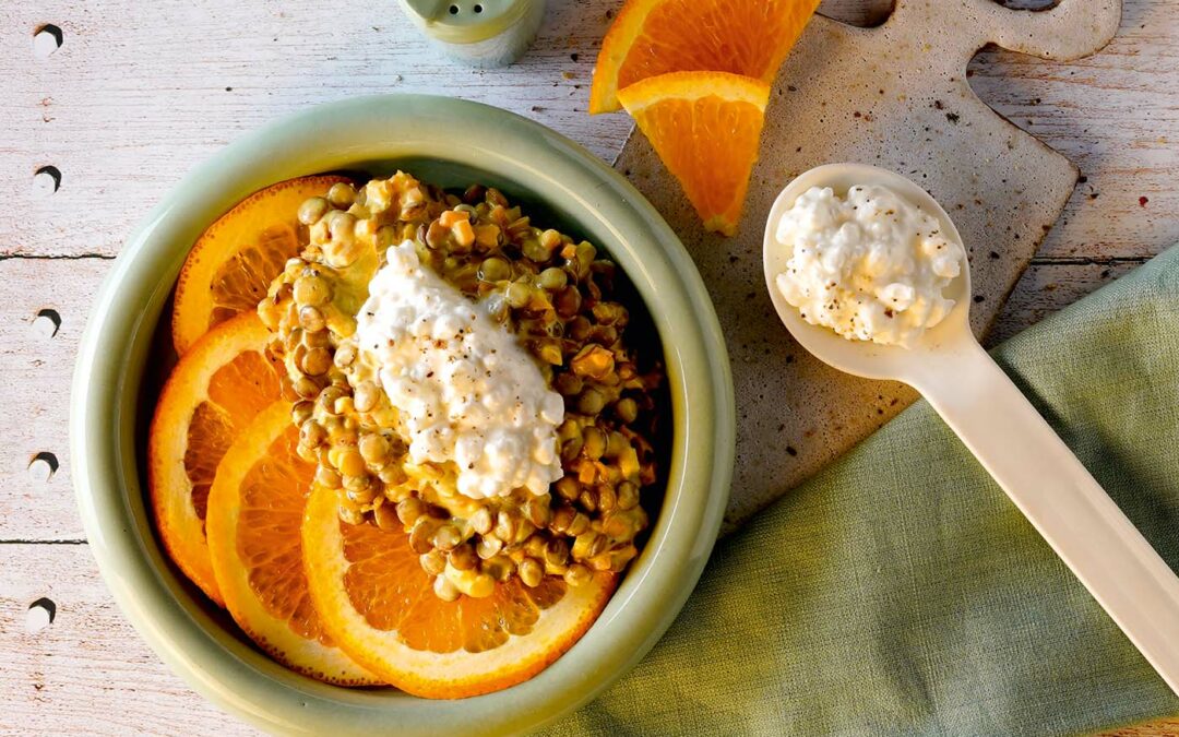 Exotischer Curry-Linsensalat